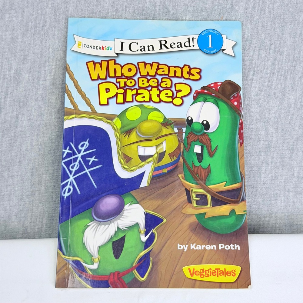 VeggieTales Who Wants To Be a Pirate? I Can Read Level 1 Book Karen Poth 2011